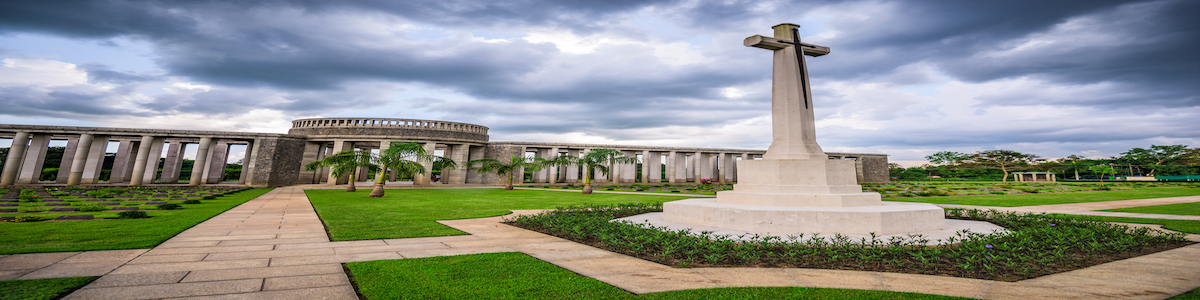 Taukkyan War Cemetery dedicated to allied losses during WWII near Yangon